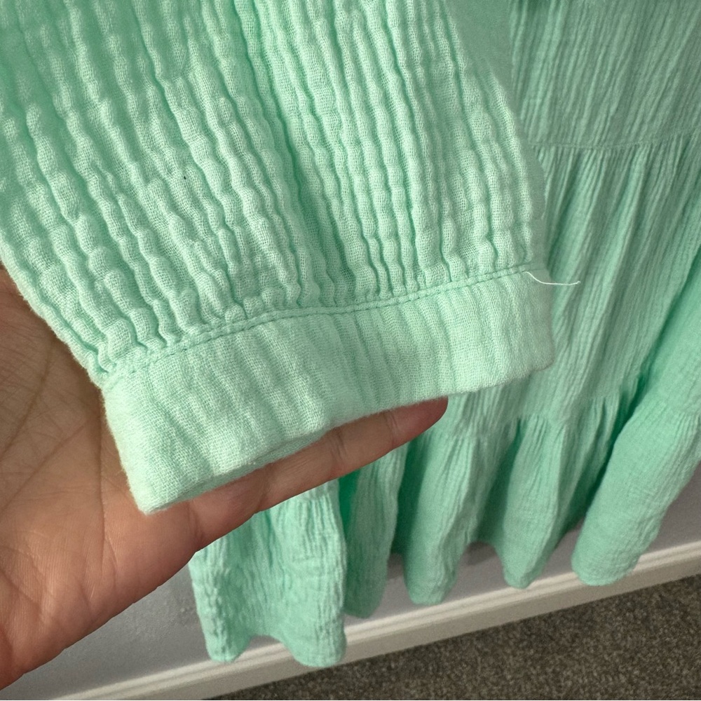Soft Surroundings Laguna gauze dress mint green med - Picture 4 of 7